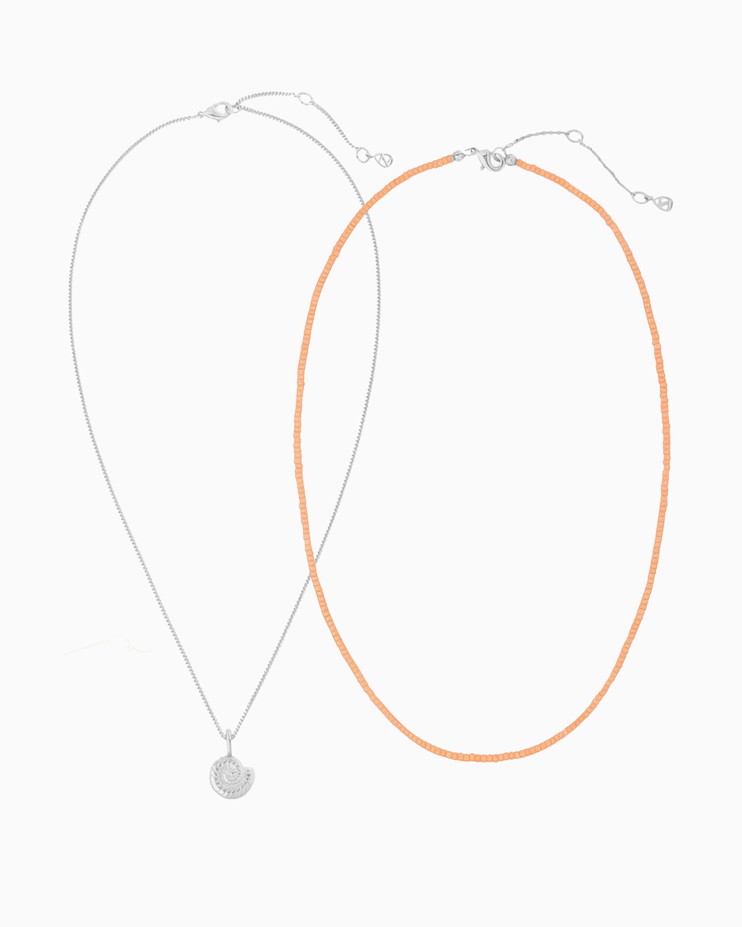 PEACH CORAL NAUTILUS NECKLACE