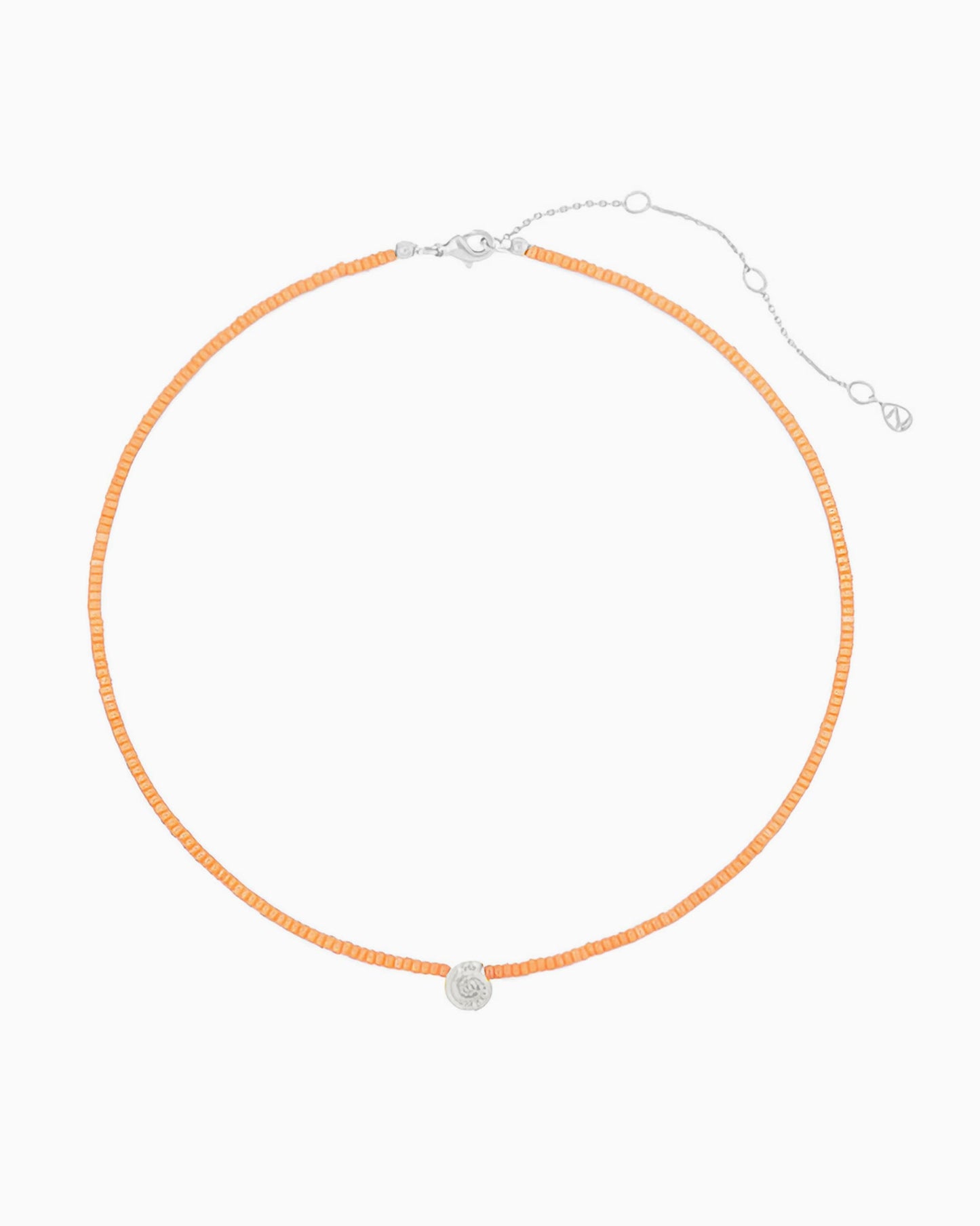PEACH CORAL NAUTILUS BEADED CHOKER