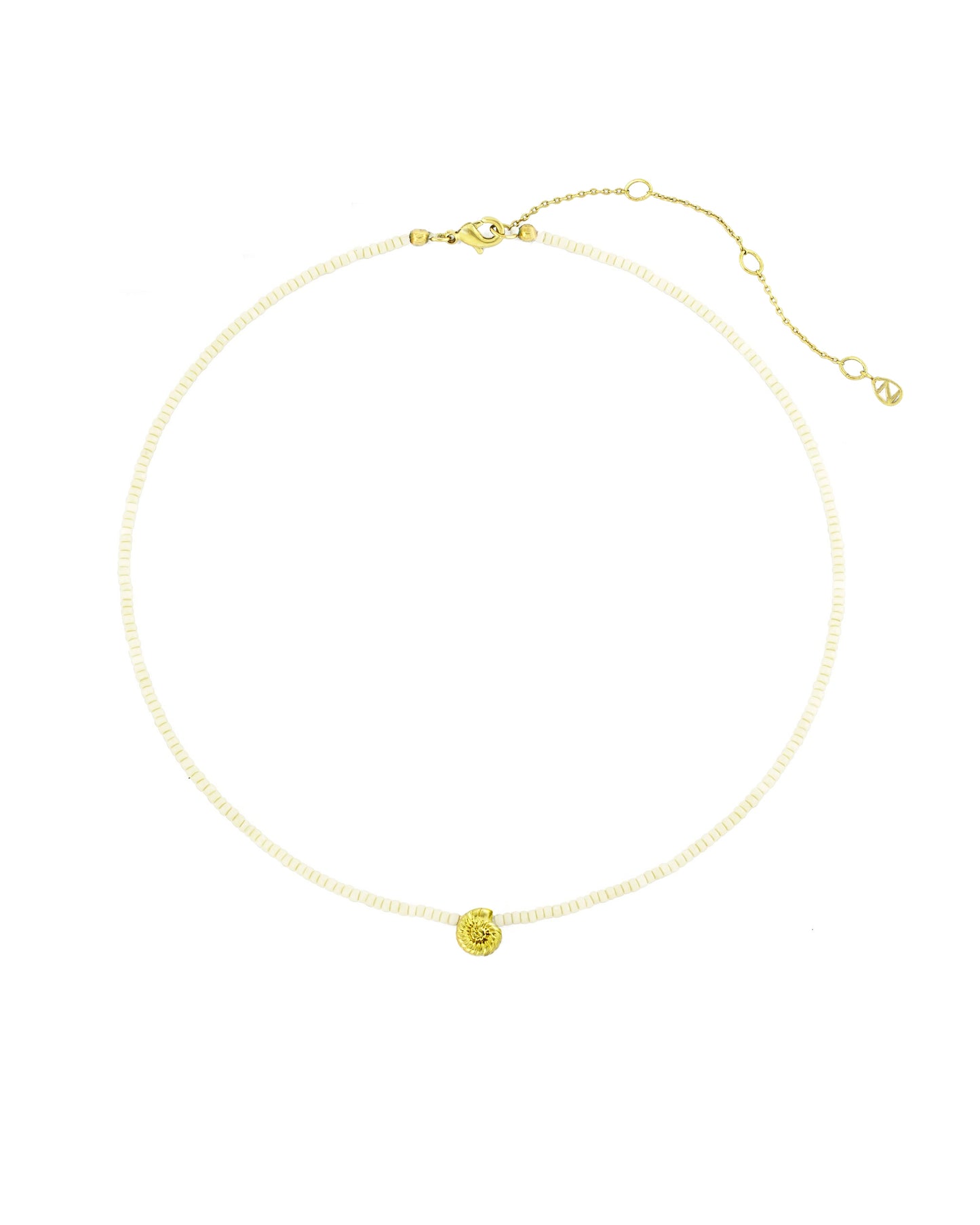 IVORY NAUTILUS BEADED CHOKER