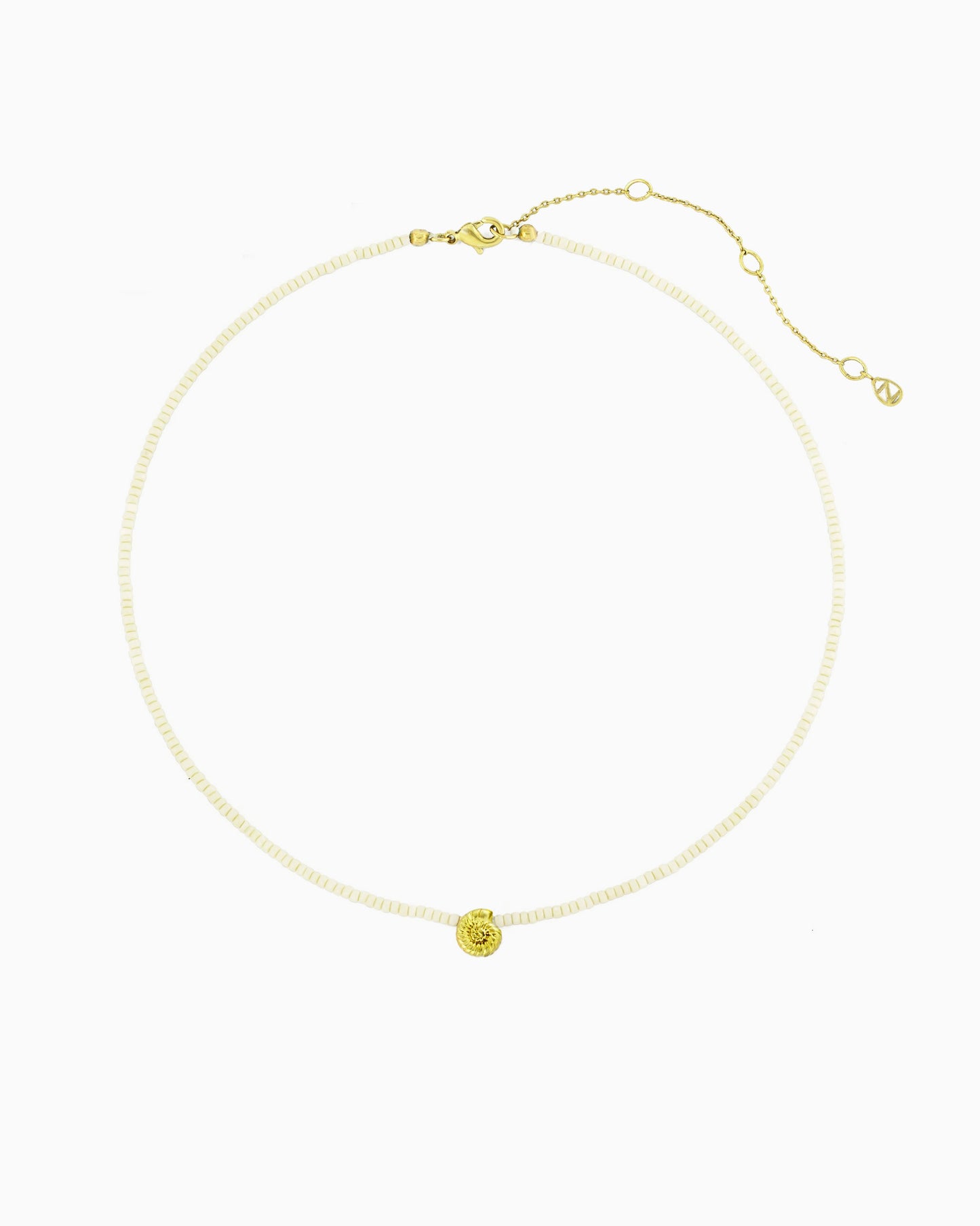 IVORY NAUTILUS BEADED CHOKER