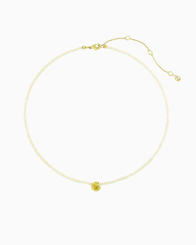 IVORY NAUTILUS BEADED CHOKER