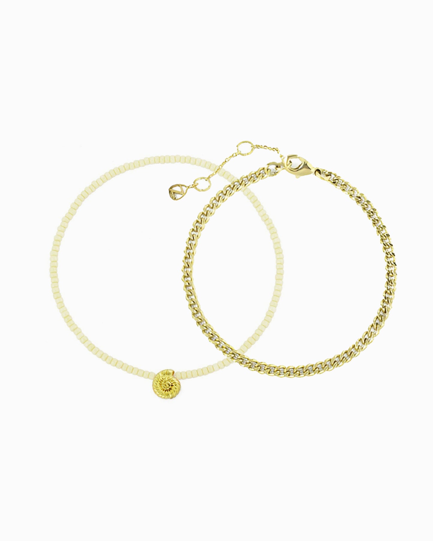 IVORY NAUTILUS BRACELET SET