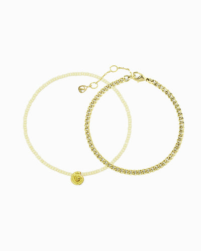 IVORY NAUTILUS BRACELET SET