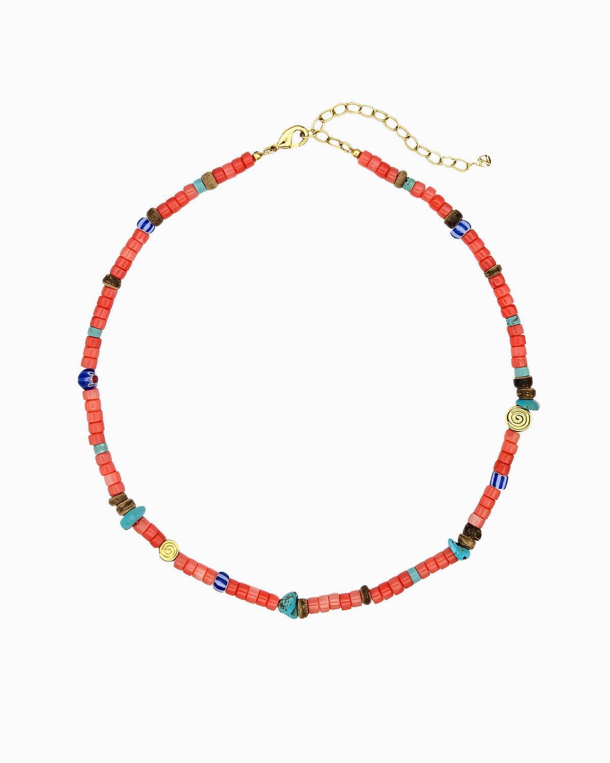 FREE SPIRIT CORAL BEADED NECKLACE