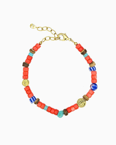 FREE SPIRIT CORAL BEADED BRACELET