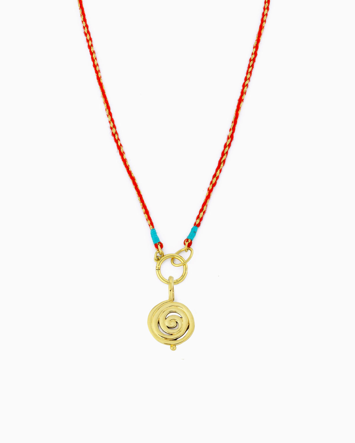 ENDLESS BECOMING SPIRAL CHARM CORD NECKLACE