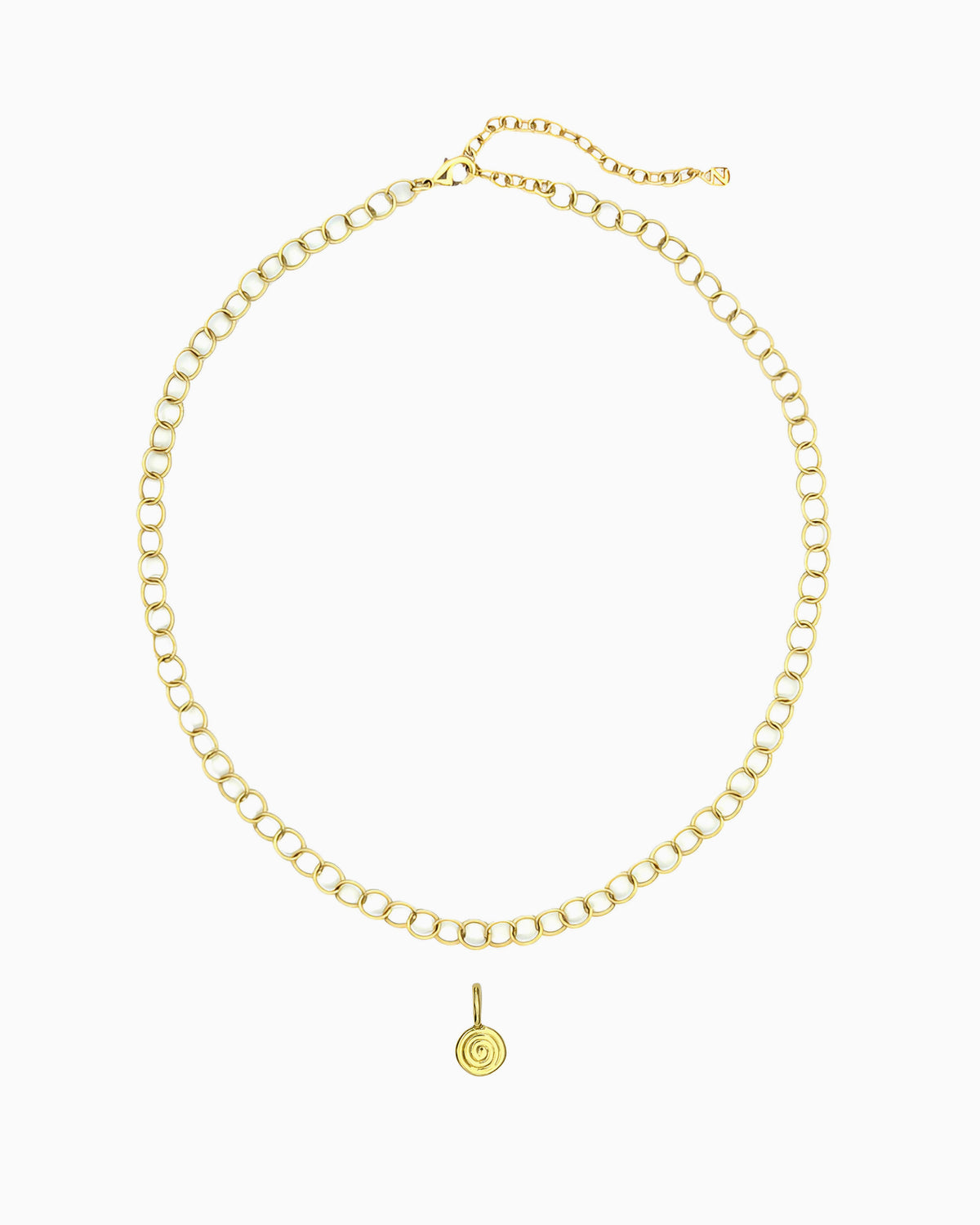 TINY SPIRAL CLIP-ON CHARM NECKLACE