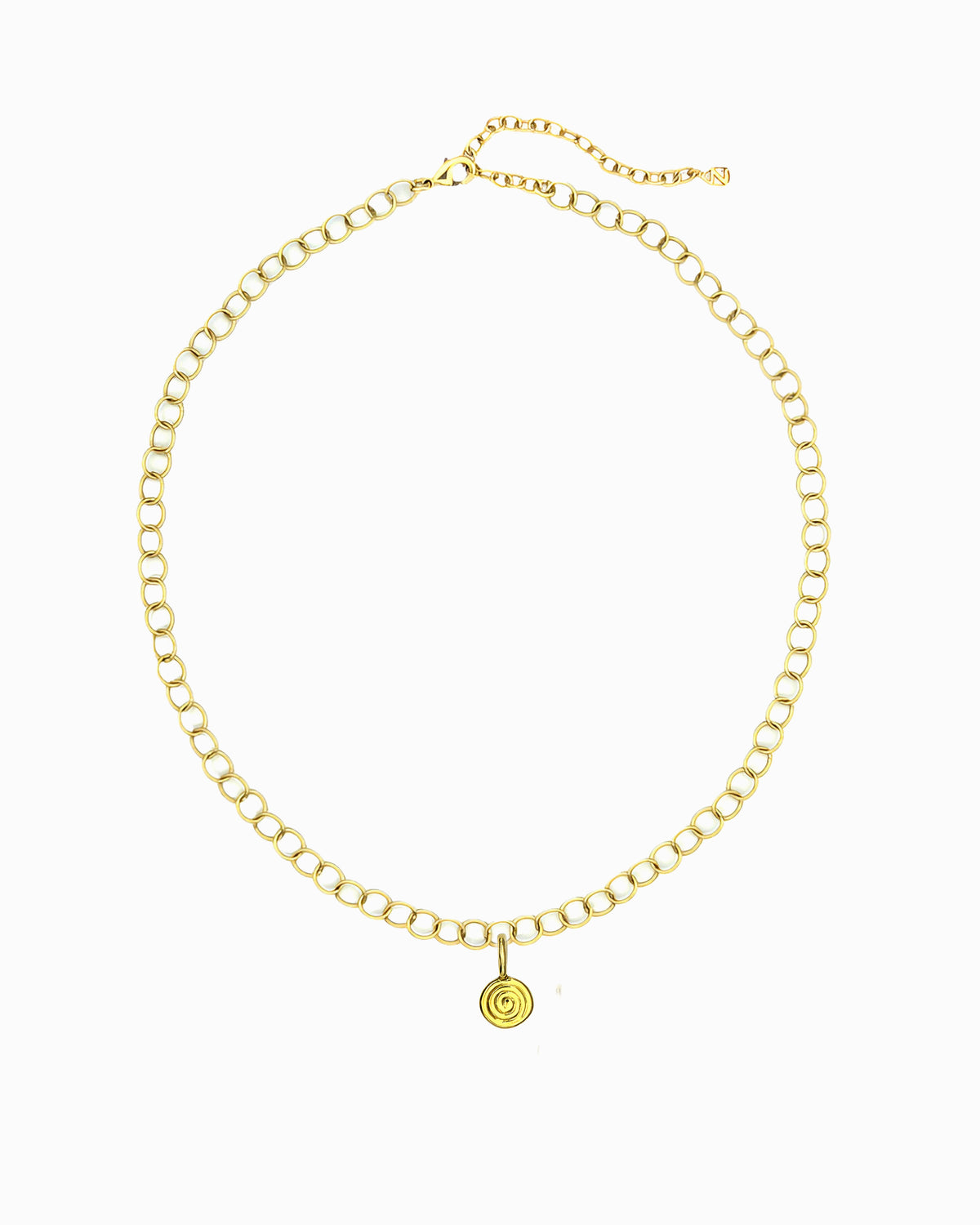 TINY SPIRAL CLIP-ON CHARM NECKLACE