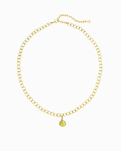 TINY SPIRAL CLIP-ON CHARM NECKLACE