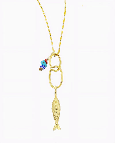 FREE SPIRIT FISH CHARM NECKLACE