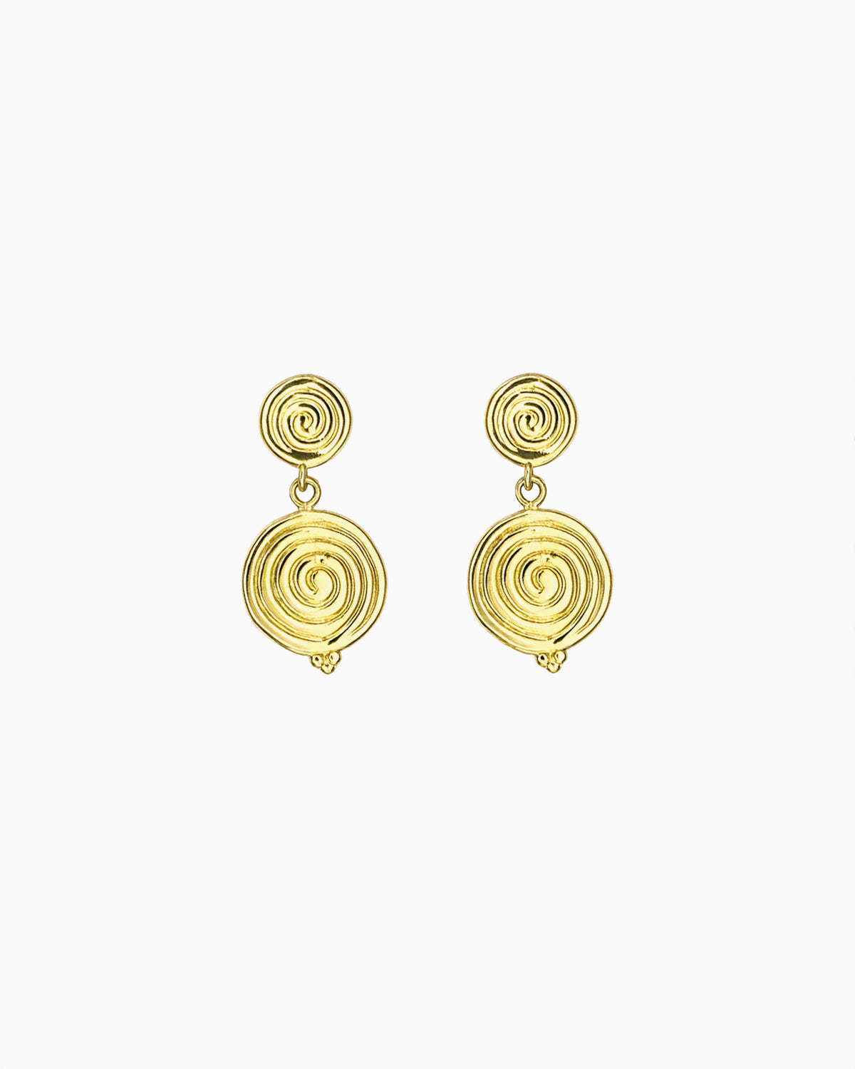 DOUBLE SPIRAL DROP EARRINGS