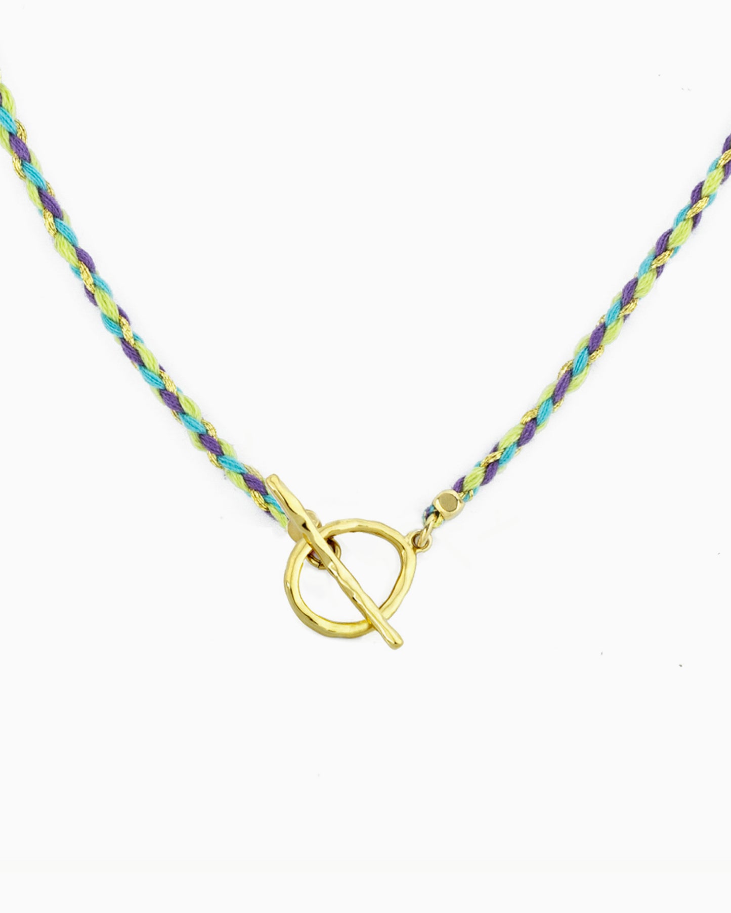 HAND-BRAIDED CORD TOGGLE NECKLACE-Island Breeze