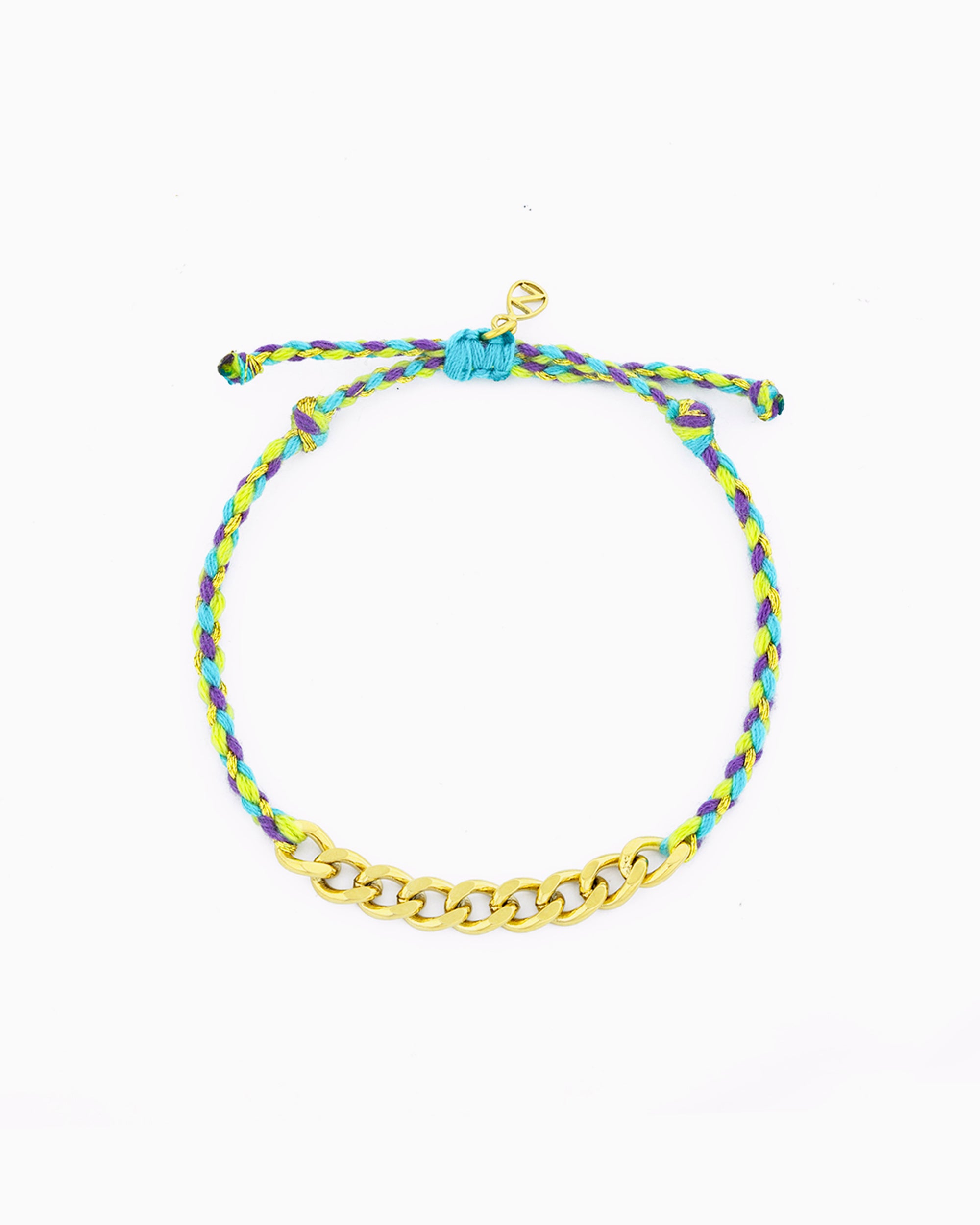 Hand-braided adjustable cord bracelet featuring carefully selected colors, designed for layering or styling with ZoHaYo Clip-On Charms.