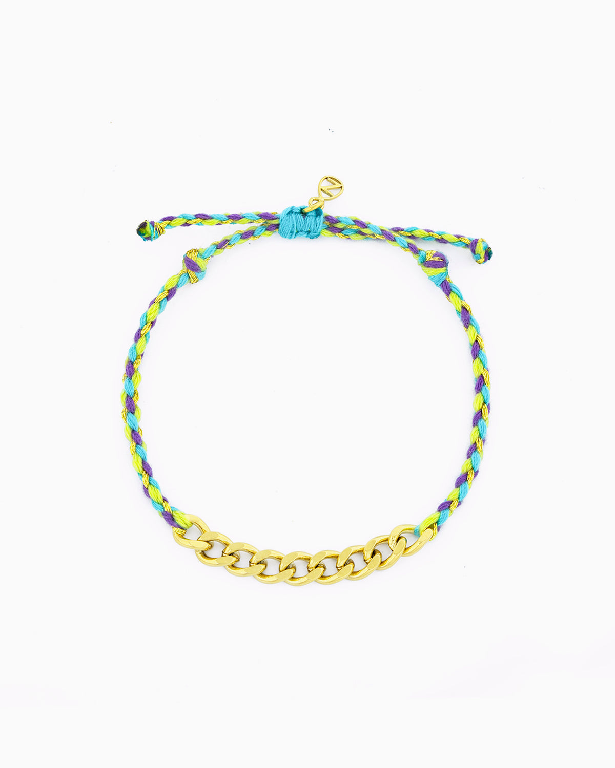Hand-braided adjustable cord bracelet featuring carefully selected colors, designed for layering or styling with ZoHaYo Clip-On Charms.