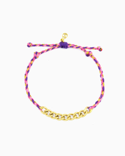 Hand-braided adjustable cord bracelet featuring carefully selected colors, designed for layering or styling with ZoHaYo Clip-On Charms.