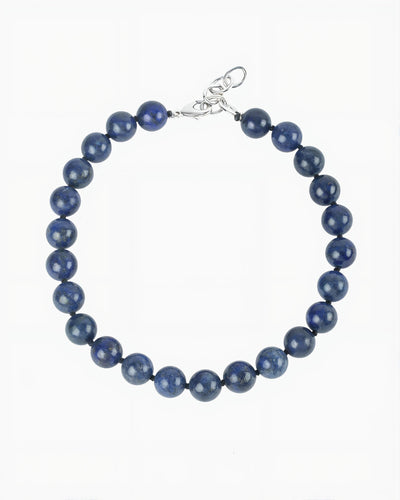 GEMSTONE BEAD NECKLACE-Lapis Lazuli