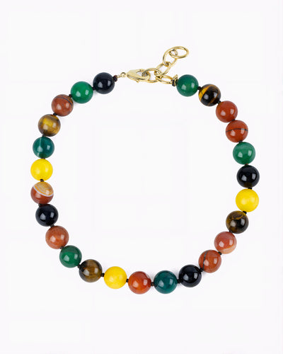 GEMSTONE BEAD NECKLACE-Multi