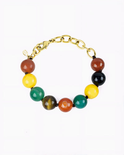 GEMSTONE BEAD BRACELET-Multi
