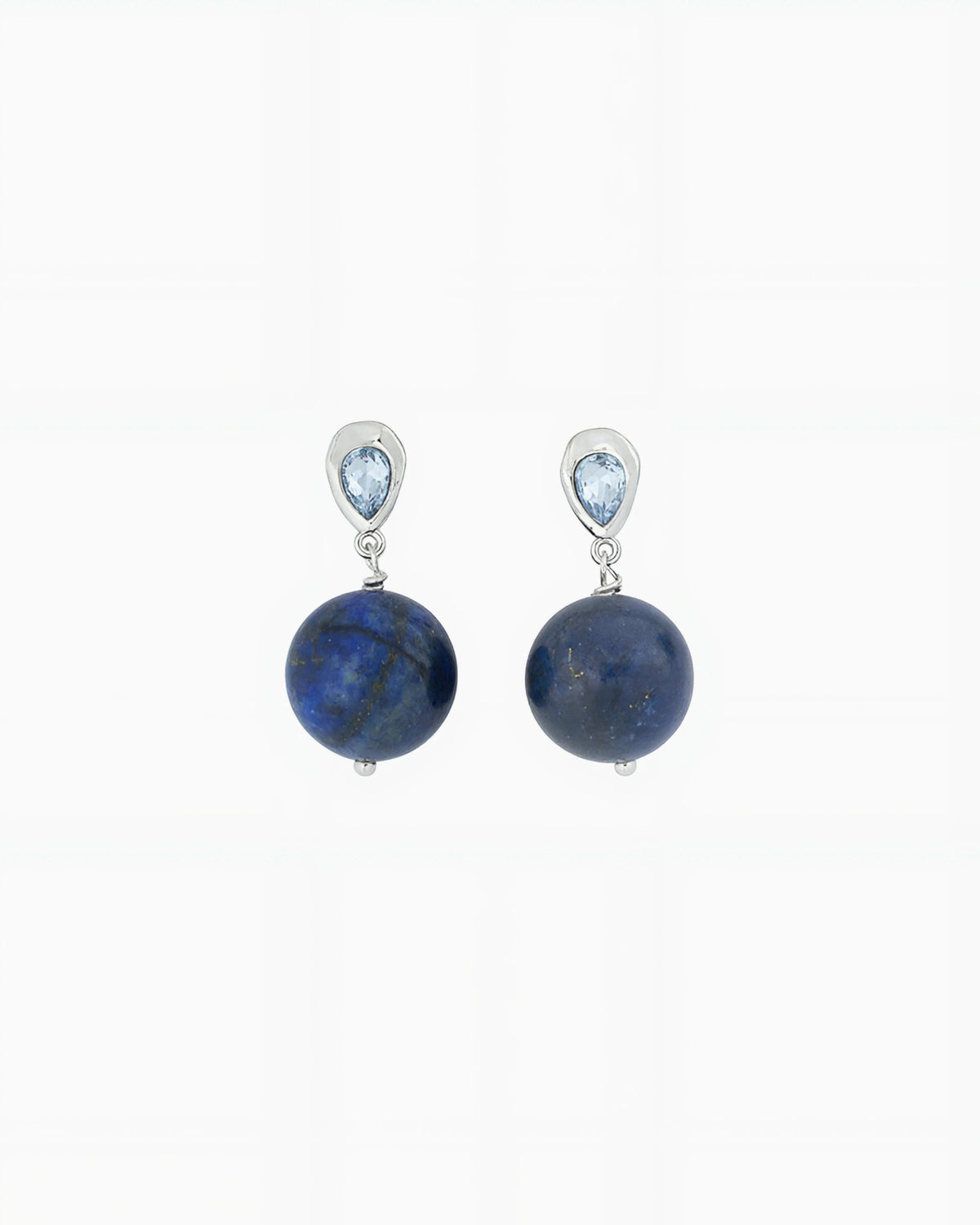 GEMSTONE DROP EARRINGS-Lapis Lazuli