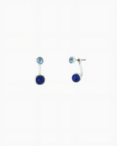GEMSTONE JACKET EARRINGS-Lapis Lazuli
