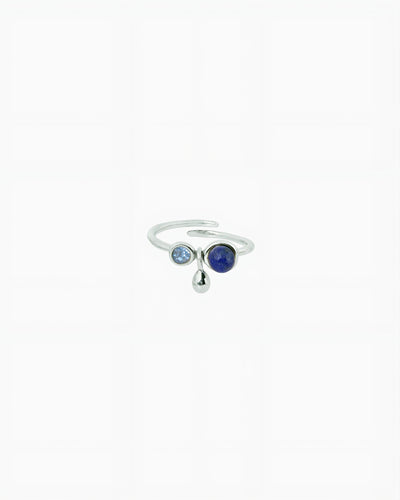 GEMSTONE CHARM RING-Lapis Lazuli