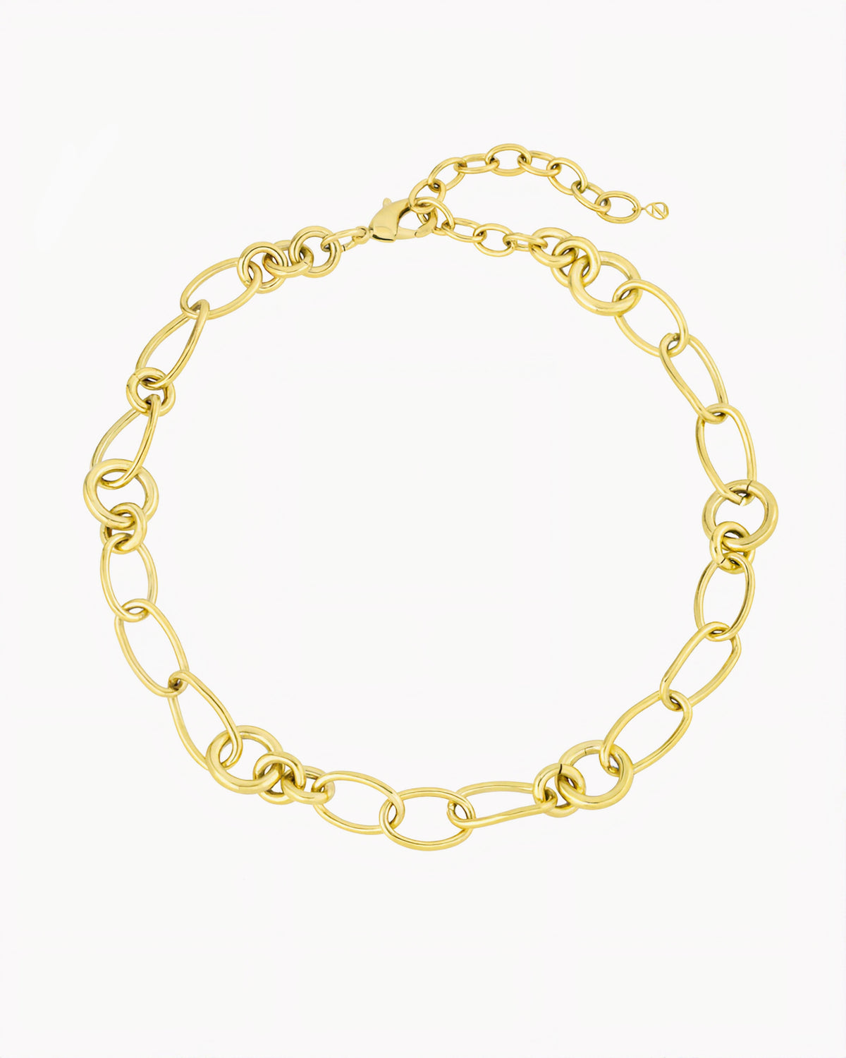 MIXED LINK CHAIN NECKLACE-Gold
