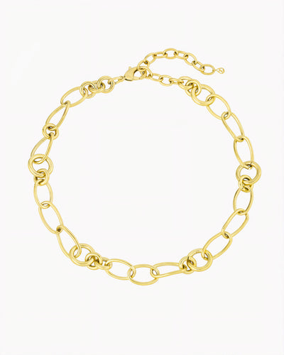 MIXED LINK CHAIN NECKLACE-Gold