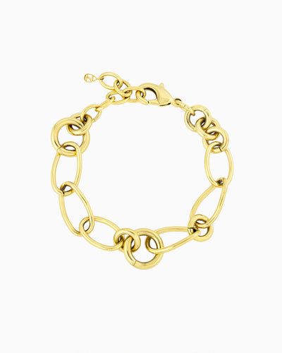 MIXED LINK CHAIN BRACELET-Gold