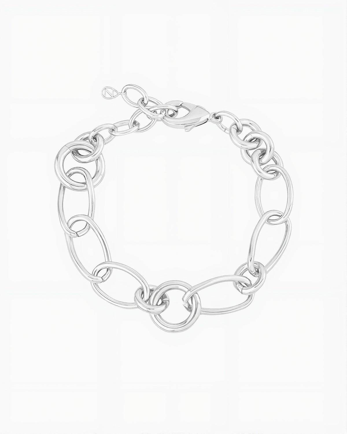 MIXED LINK CHAIN BRACELET-Platinum