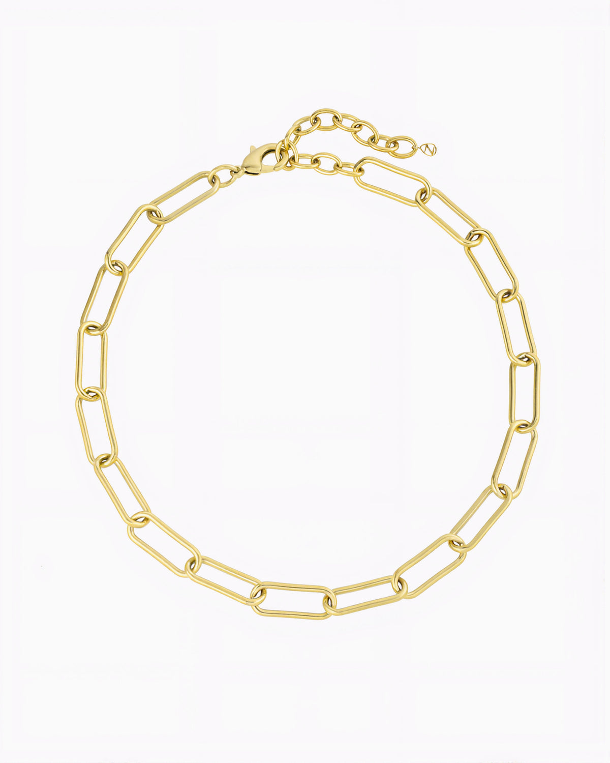 BOLD PAPERCLIP CHAIN NECKLACE-Gold