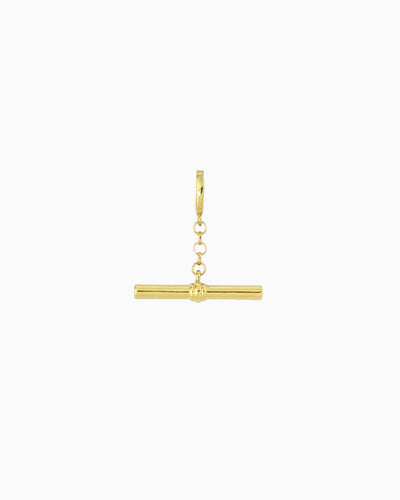 T BAR CLIP-ON CHARM-Gold
