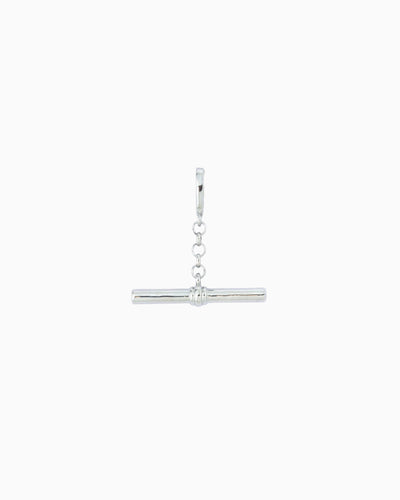 T BAR CLIP-ON CHARM-Platinum