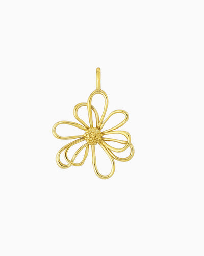 FLOWER CLIP-ON CHARM-Gold