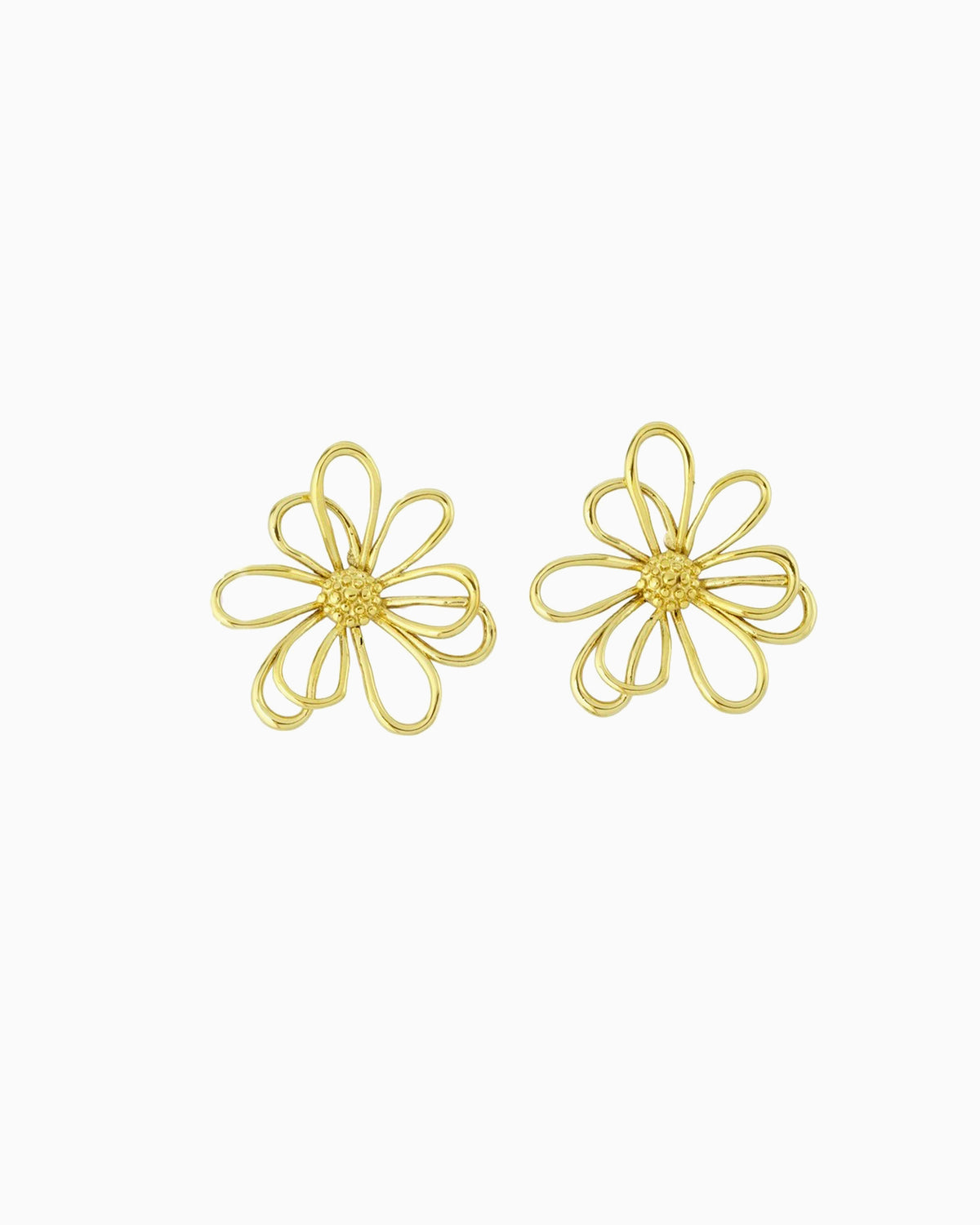 FLOWER EARRINGS-Gold