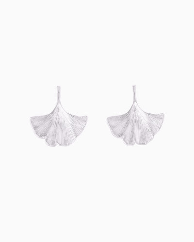 GINKGO EARRINGS-Platinum
