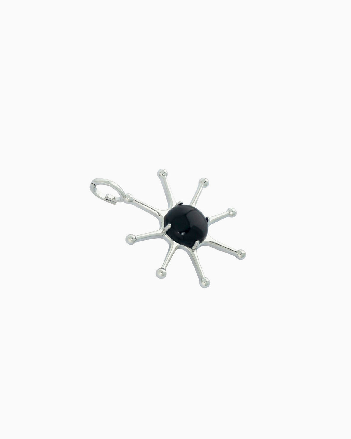 GEMSTONE SUN CLIP-ON CHARM-Black Agate