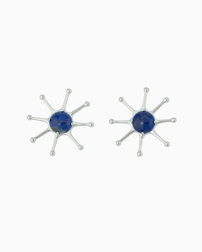 GEMSTONE SUN EARRINGS-Lapis Lazuli