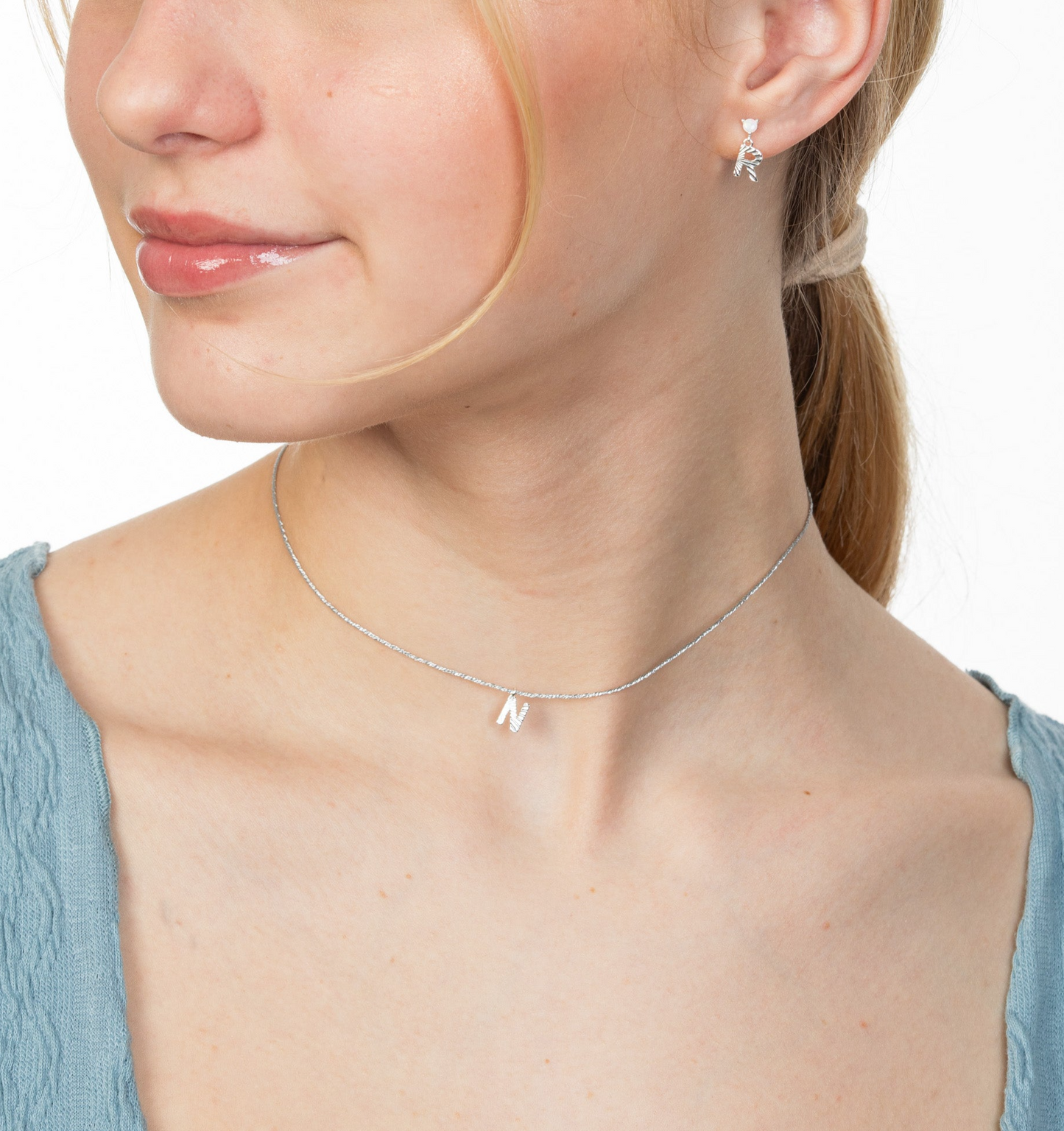 TINY INITIAL CHOKER NECKLACE