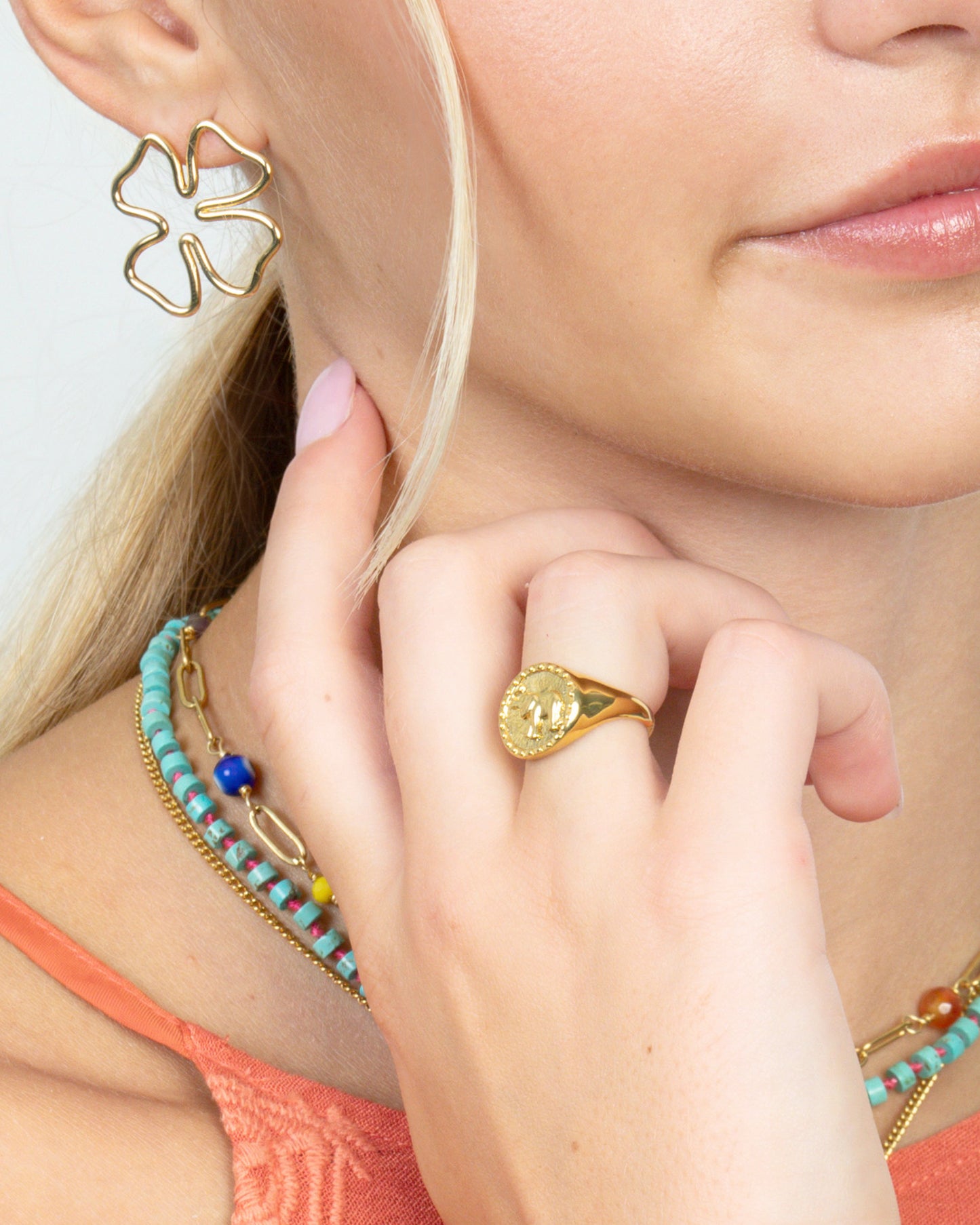ELEPHANT COIN SIGNET RING