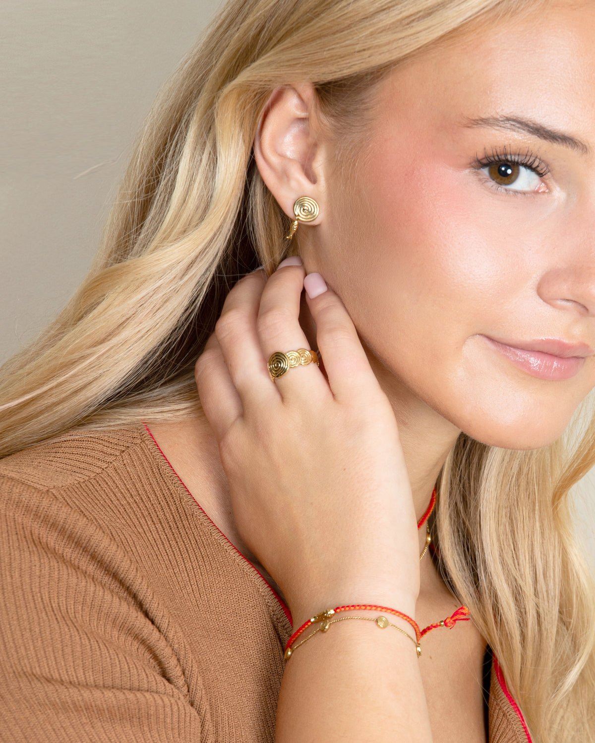 FORTUNE FISH & SPIRAL DROP EARRINGS