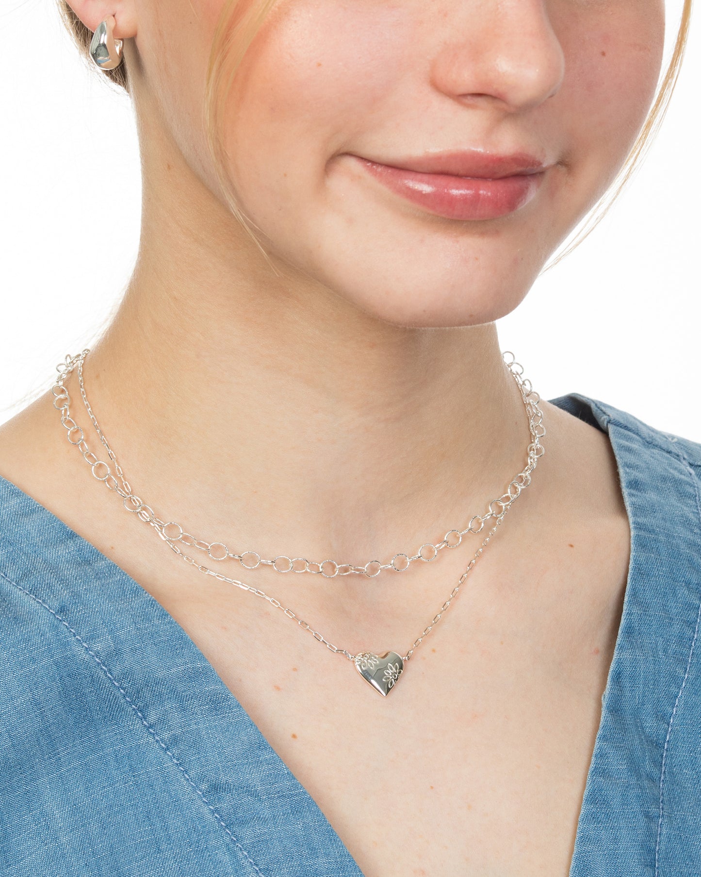 TEXTURED CABLE CHAIN NECKLACE