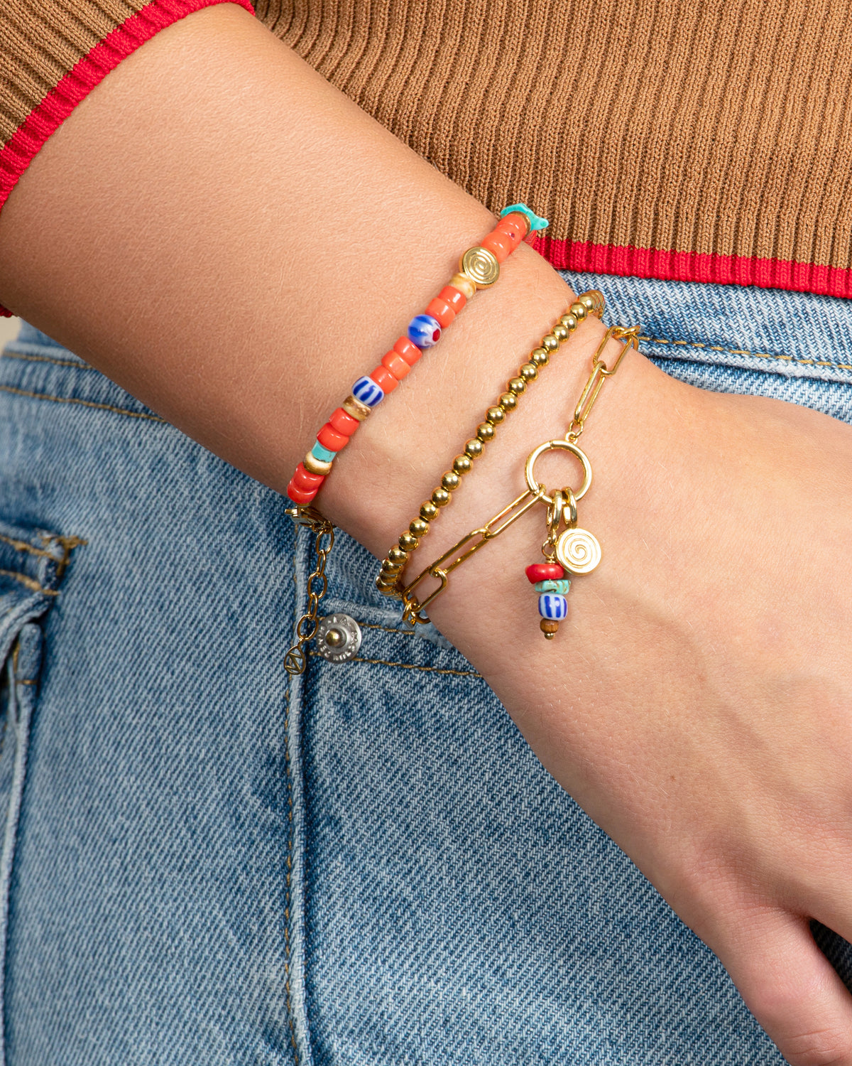 FREE SPIRIT BEADED CLIP-ON CHARM