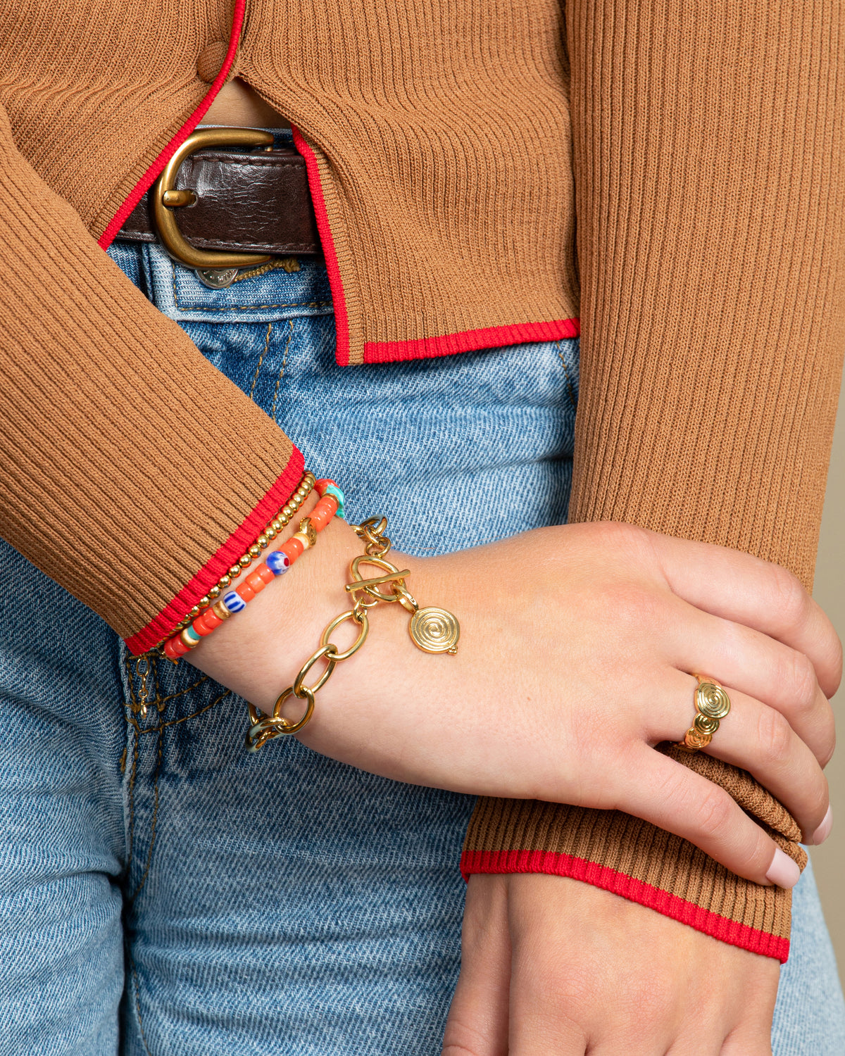 FREE SPIRIT CORAL BEADED BRACELET