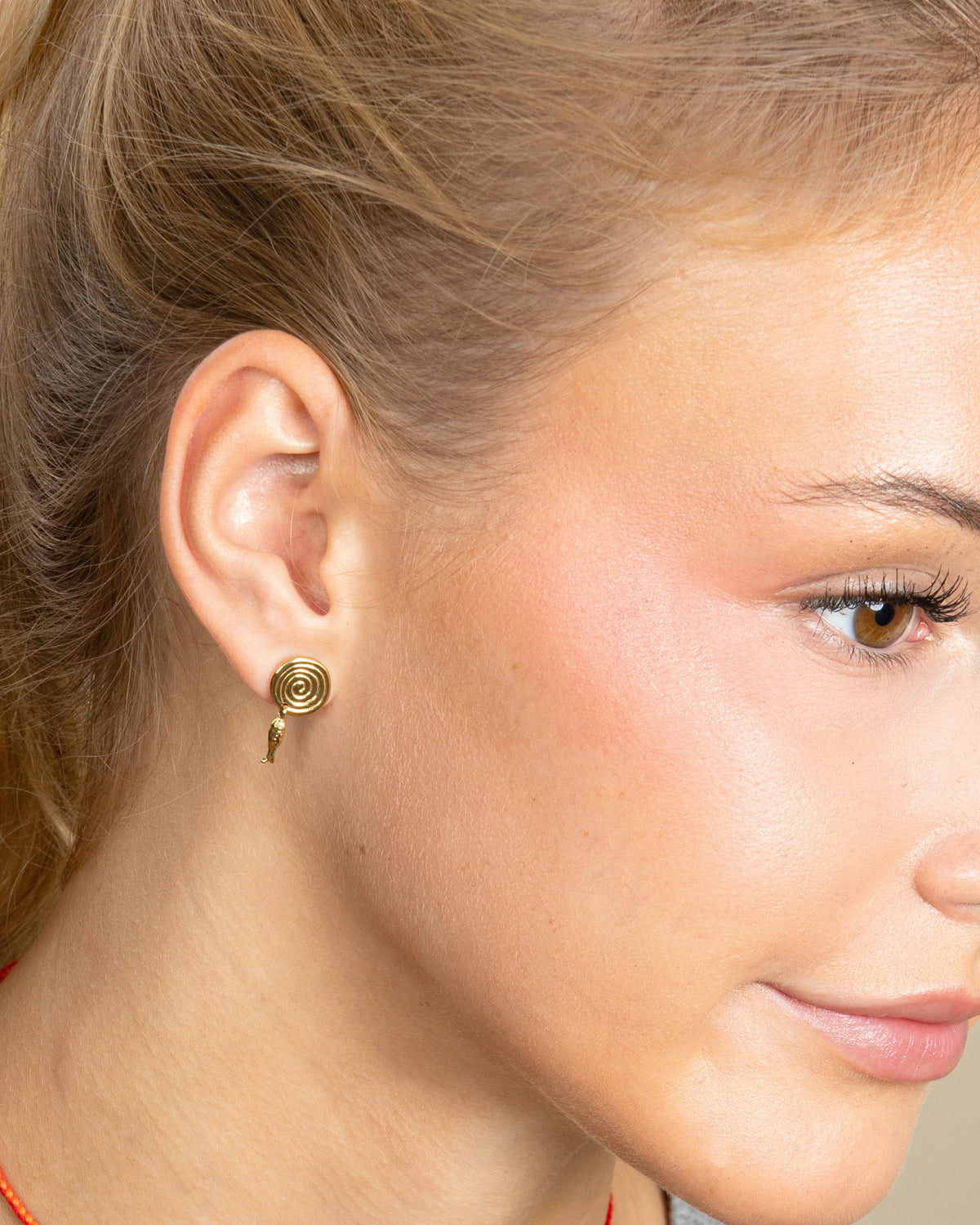 FORTUNE FISH & SPIRAL DROP EARRINGS