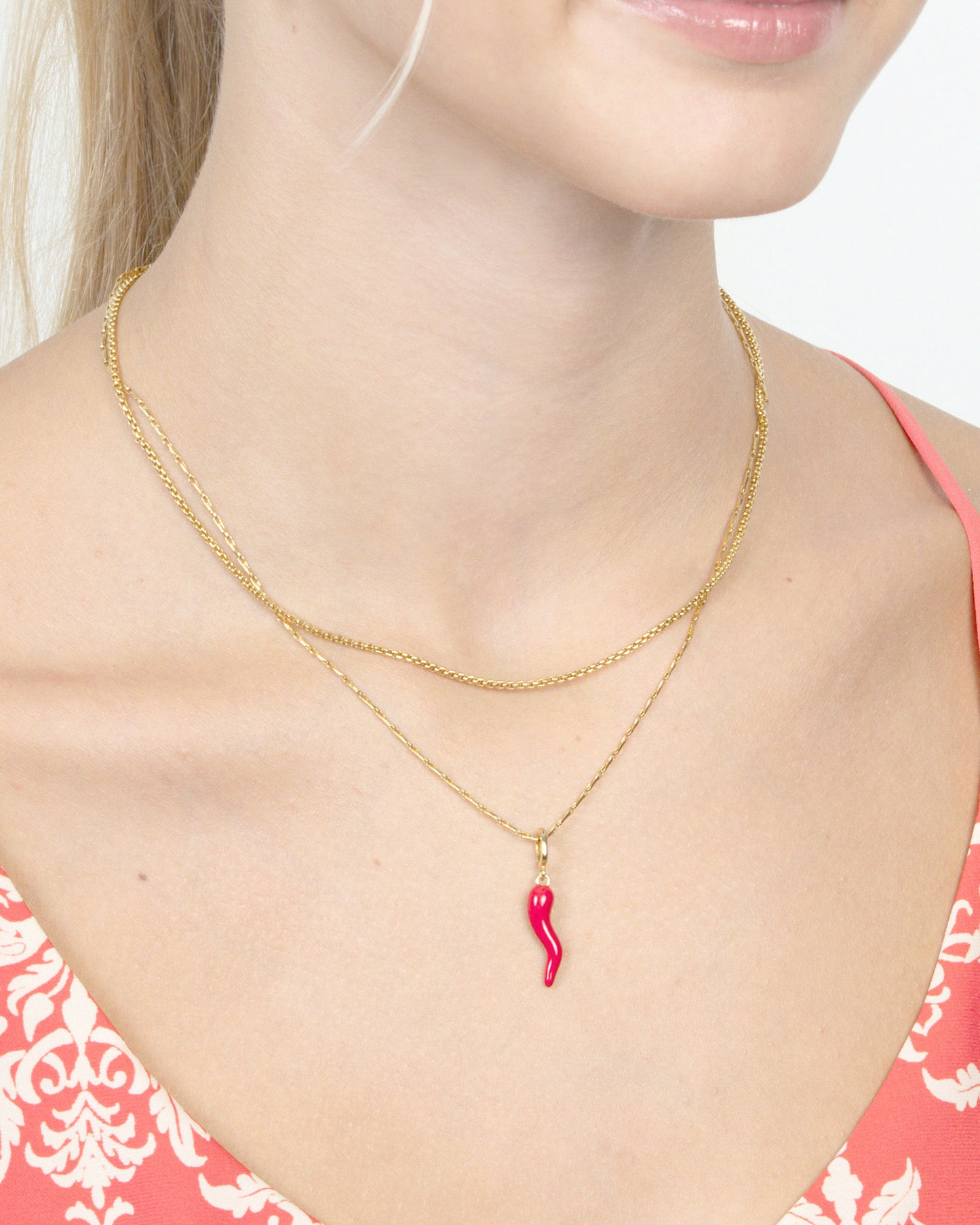 RED ITALIAN HORN CLIP-ON CHARM
