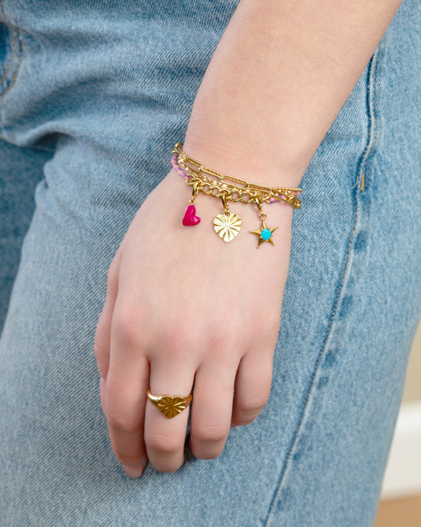 TURQUOISE STAR CLIP-ON CHARM