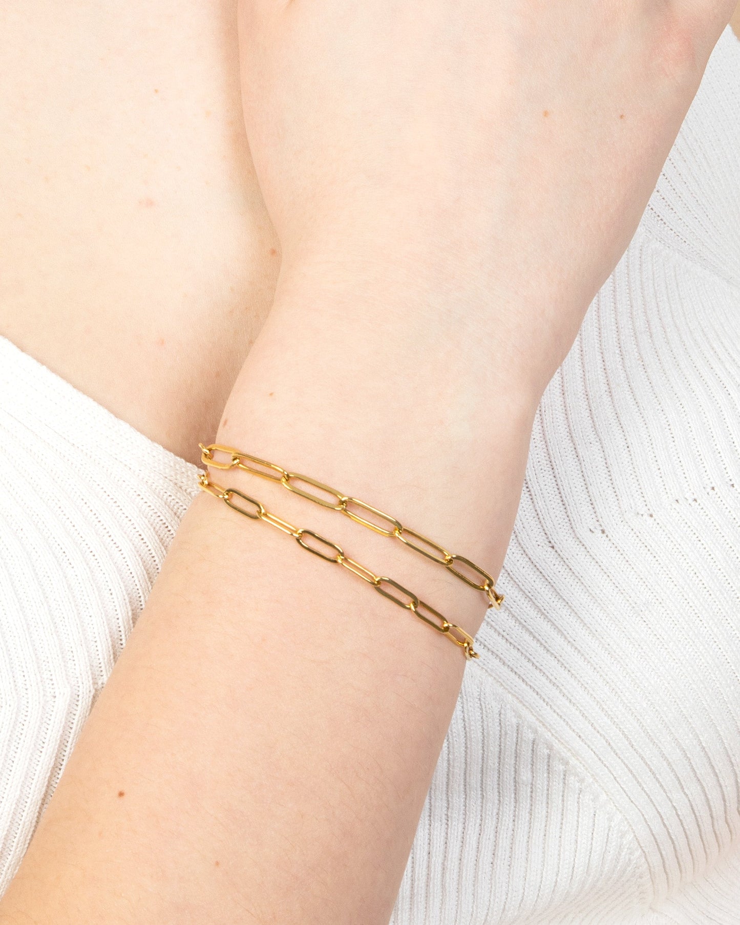 LARGE PAPERCLIP CHAIN BRACELET