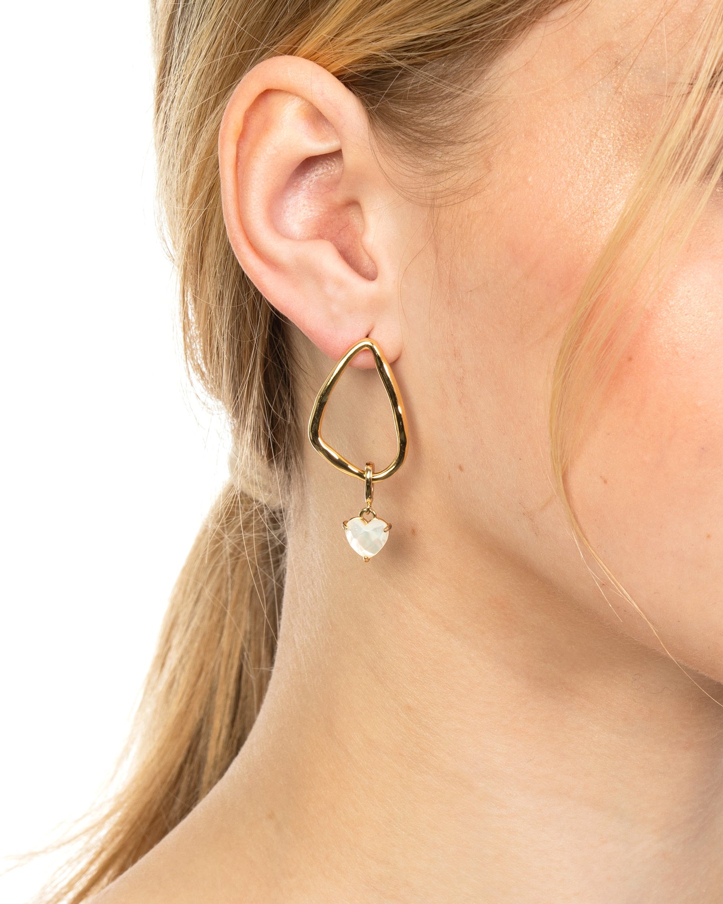 FACETED MOP HEART CLIP-ON CHARM
