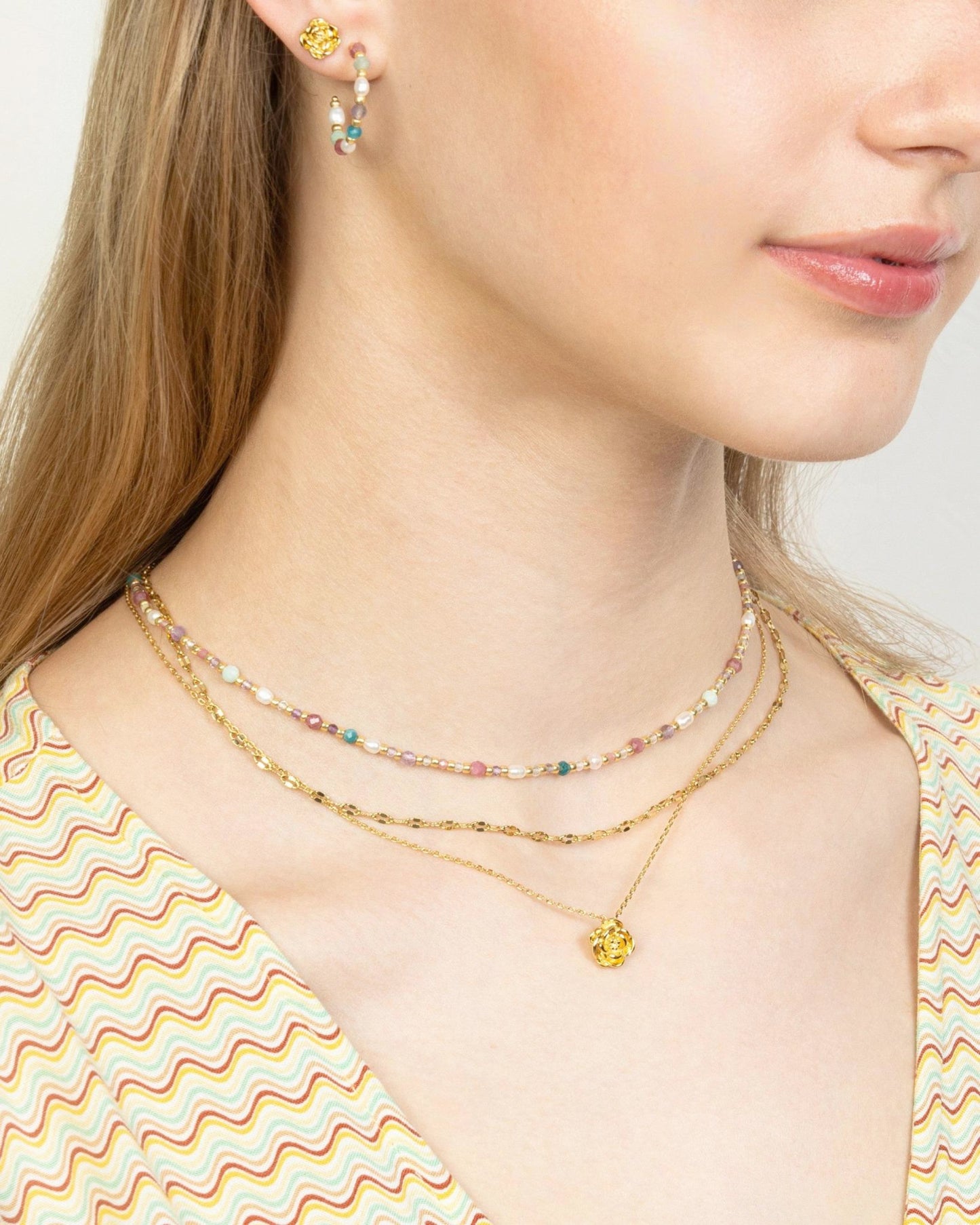 BLOSSOM GARDEN GEMSTONE NECKLACE