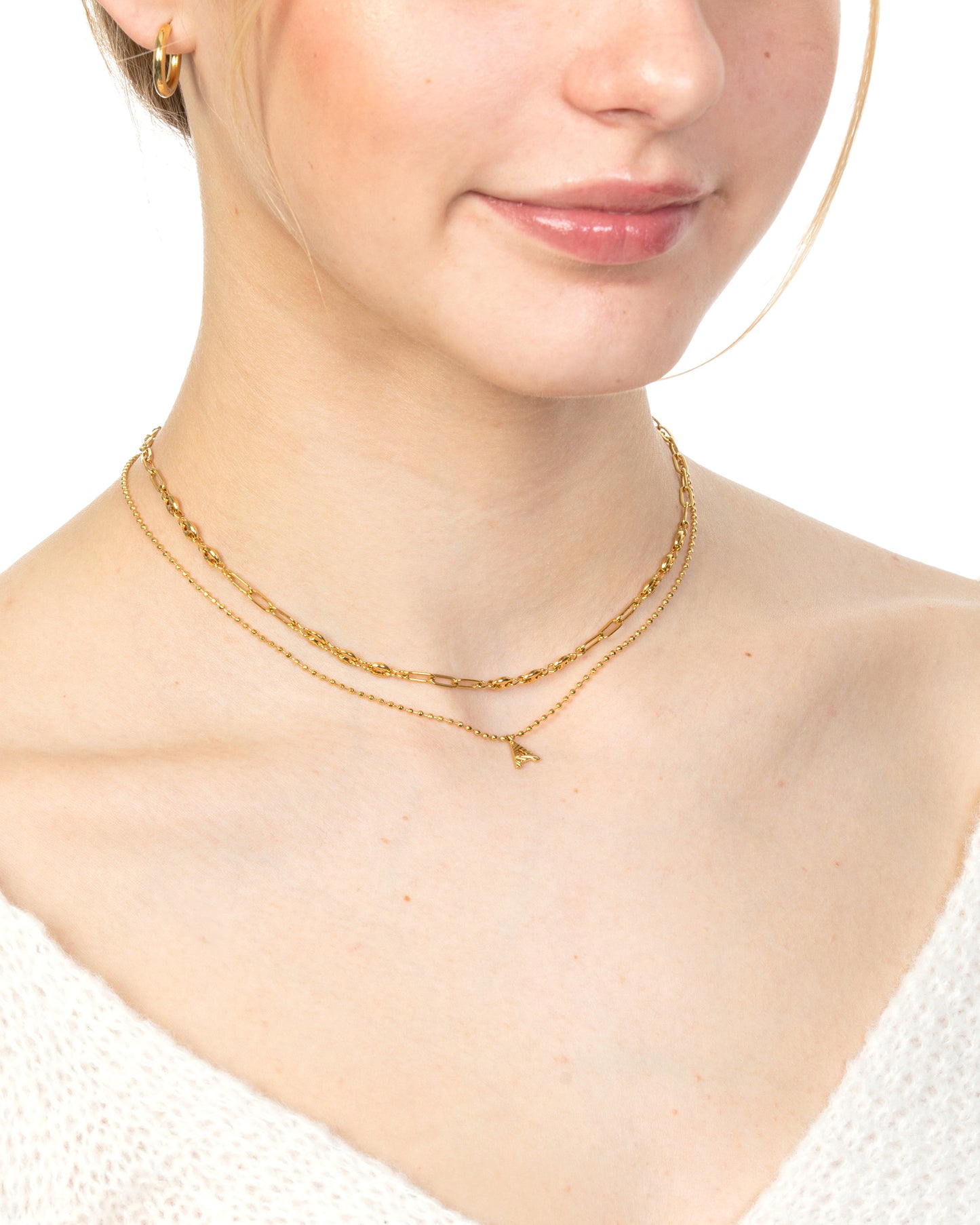 TINY INITIAL CHARM NECKLACE